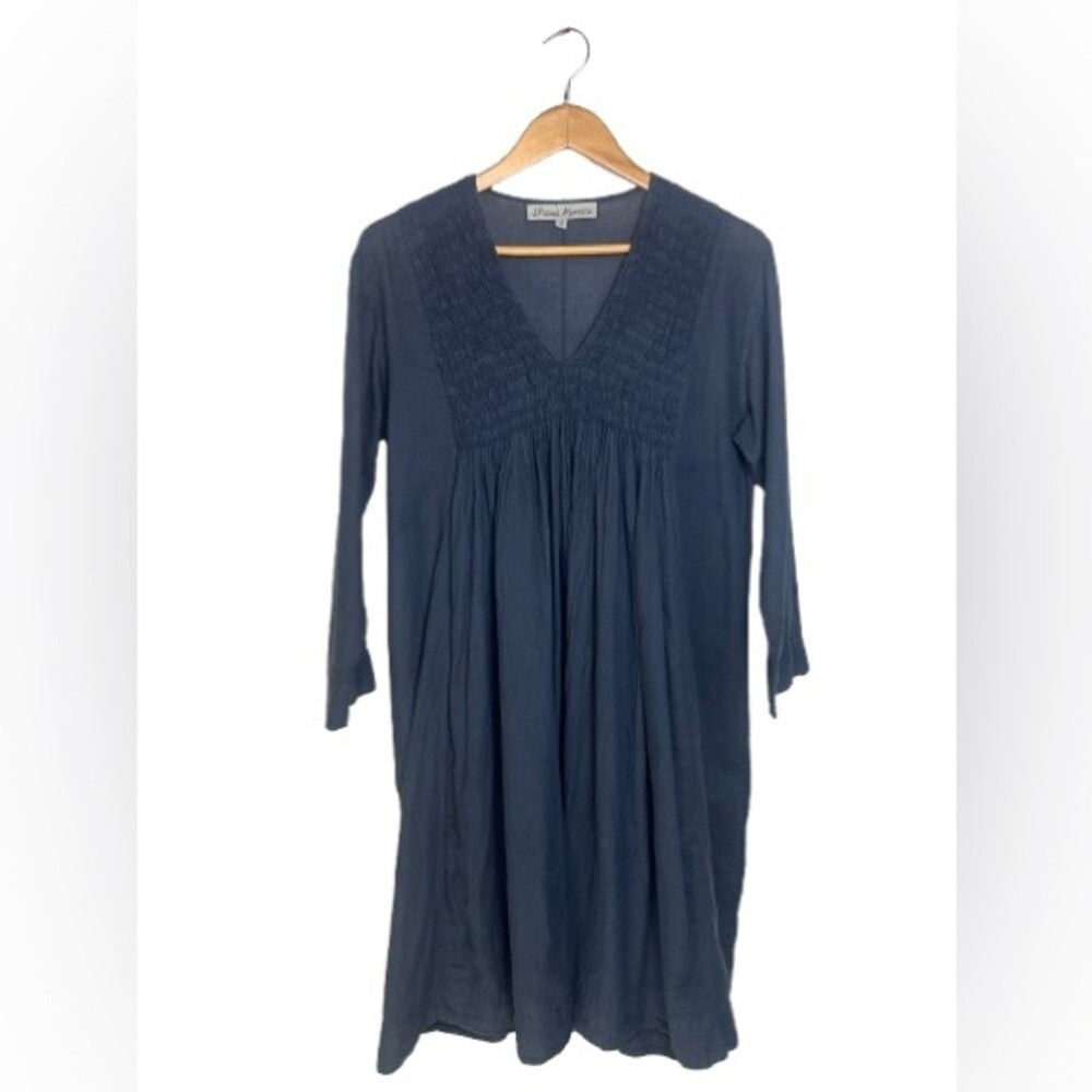 JP and Mattie 100% Cotton Long Sleeve Smocked & Pleated Dress Size Small